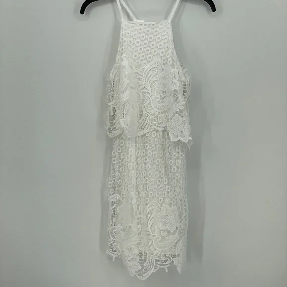 Bb Dakota Dresses | Bb Dakota White Bryn Lace Daytime Halter Dress | Color: White | Size: 4 | Pm-02915773's Closet